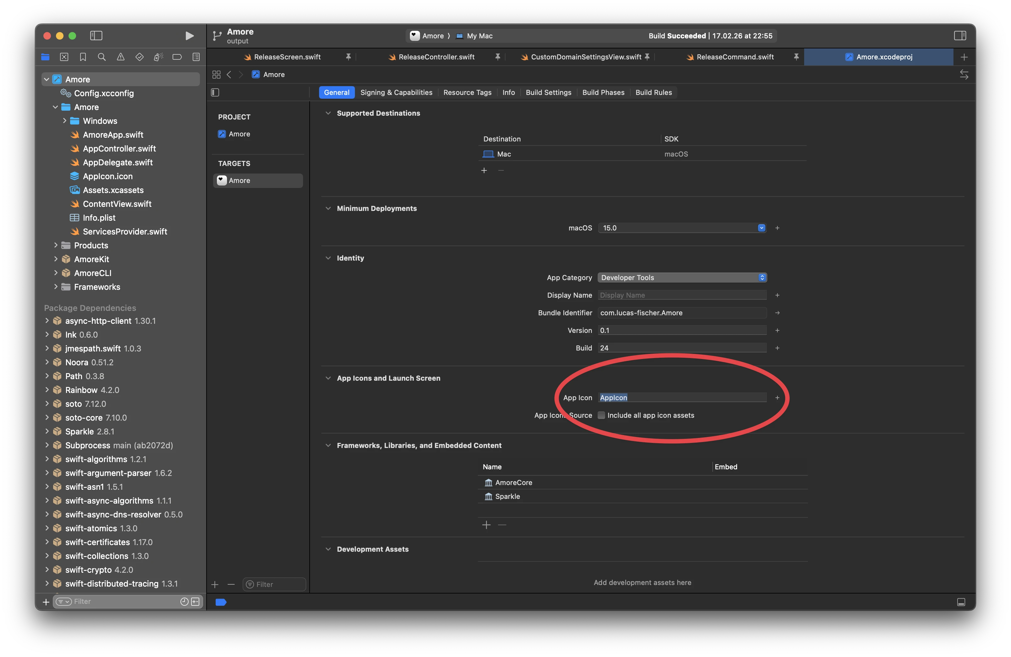 Xcode with AppIcon.icon